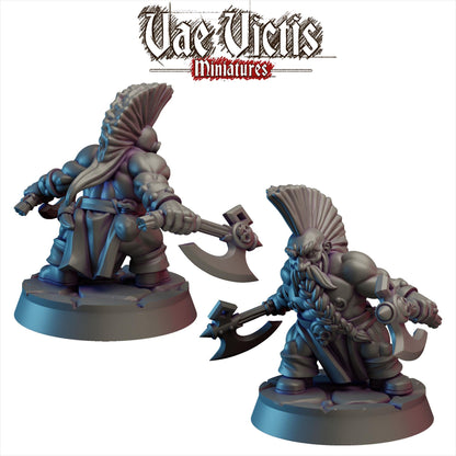 Dwarf Berserker Miniature - by Vae Victis Miniatures