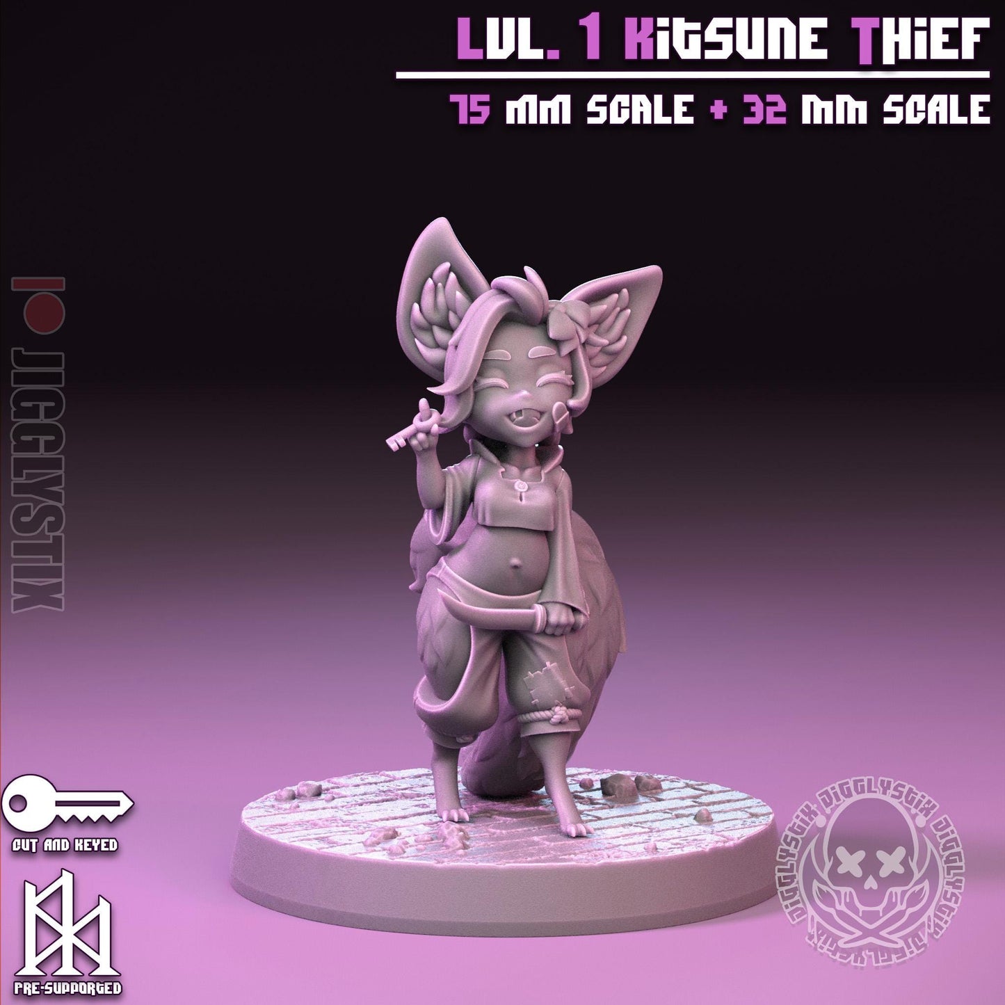 Lvl 1 Kitsune Thief - by Jigglystix