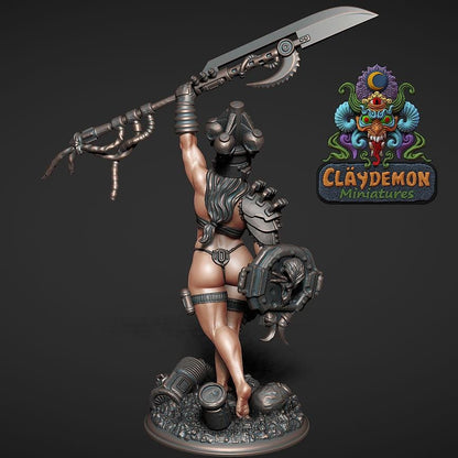 Cerise the Wasteland Champion Woman Miniature - by Claydemon Miniatures