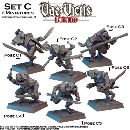Ratfolk Miniatures SET C - by Vae Victis Miniatures