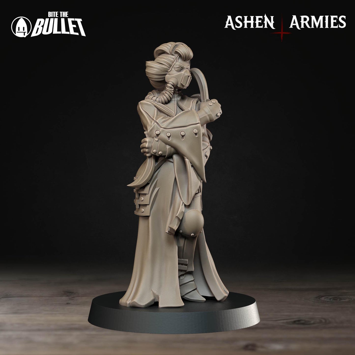 Holy Shogunate Akane Combat Medic Miniature - Ashen Armies by Bite the Bullet