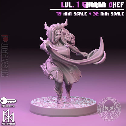 Lvl 1 Ghoran Chef Miniature - by Jigglystix