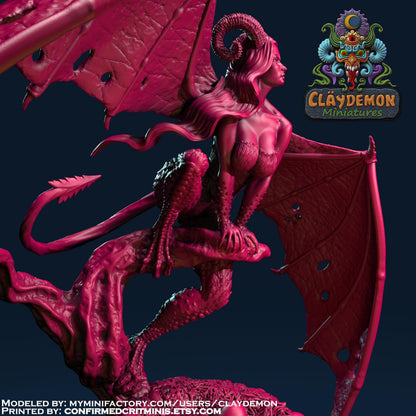 Harpy Perching Miniature - by Claydemon Miniatures