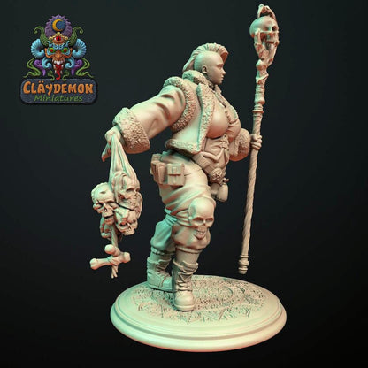 Berilla the Necromancer Woman Miniature - by Claydemon Miniatures