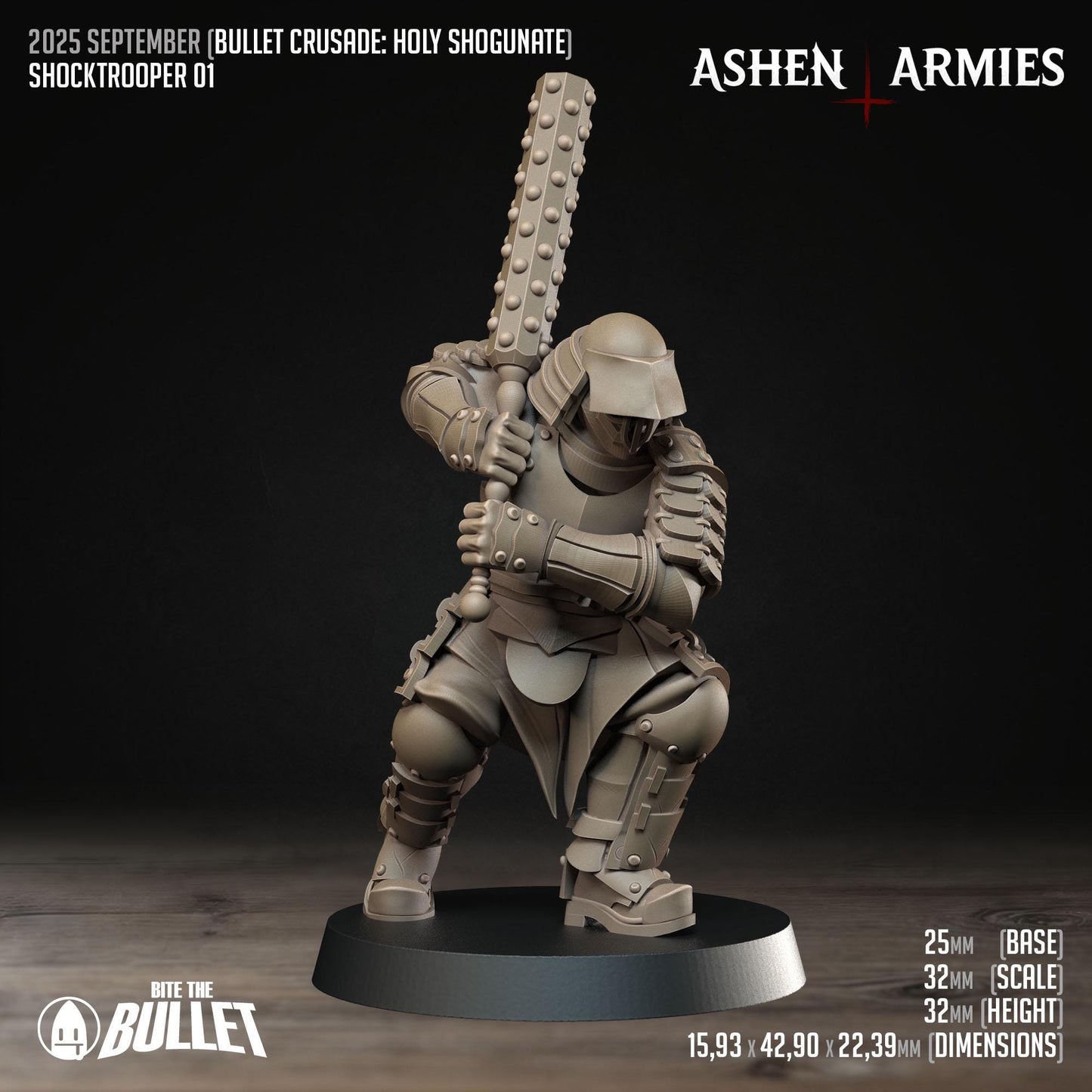 Holy Shogunate Shocktroopers Miniatures - Ashen Armies by Bite the Bullet