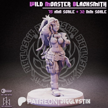 Wild Monster Blacksmith Miniature - by Jigglystix