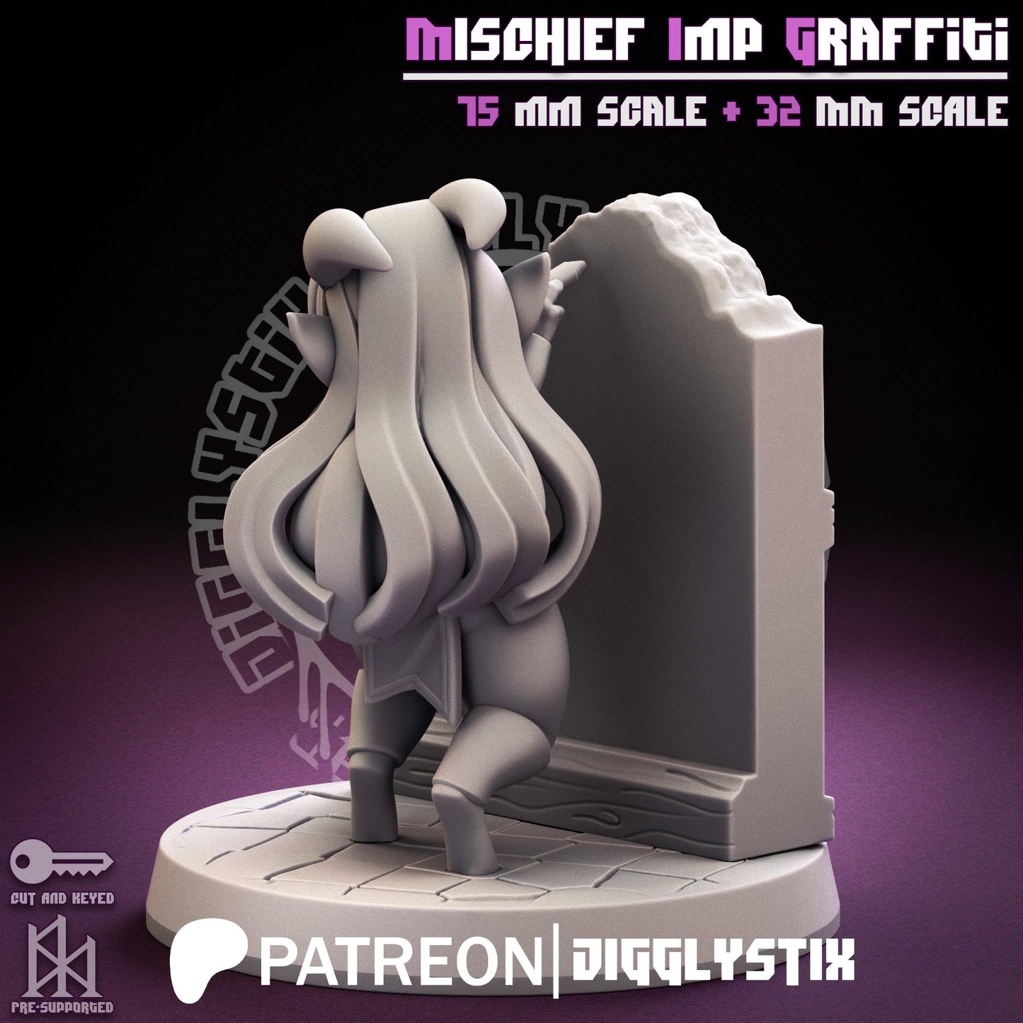 Mischief Imp Graffiti Miniature - by Jigglystix