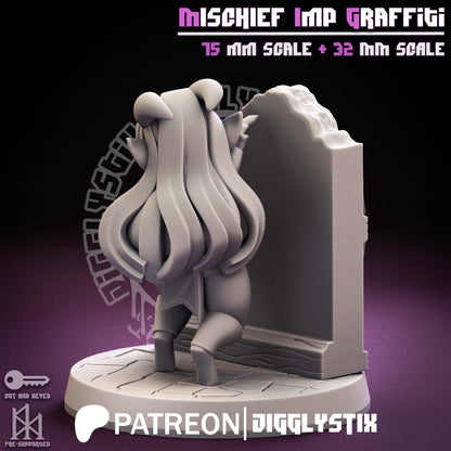 Mischief Imp Graffiti Miniature - by Jigglystix