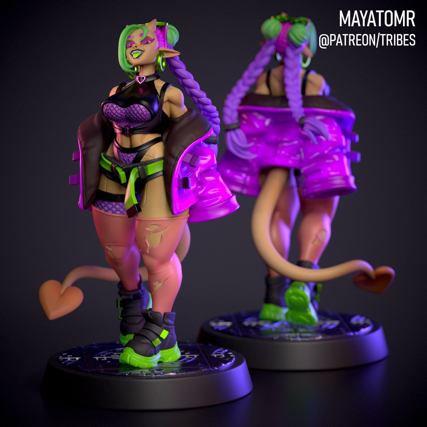 Razzle and Dazzle Succubus Raver Twin Miniatures - by Mayatomr