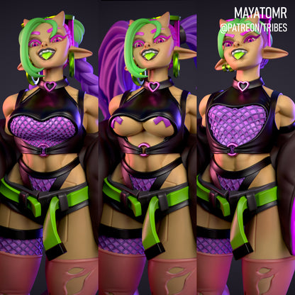 Razzle and Dazzle Succubus Raver Twin Miniatures - by Mayatomr