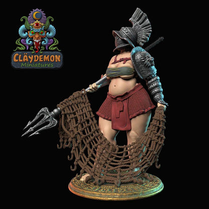 Bellica the Gladiator Woman Miniature - by Claydemon Miniatures