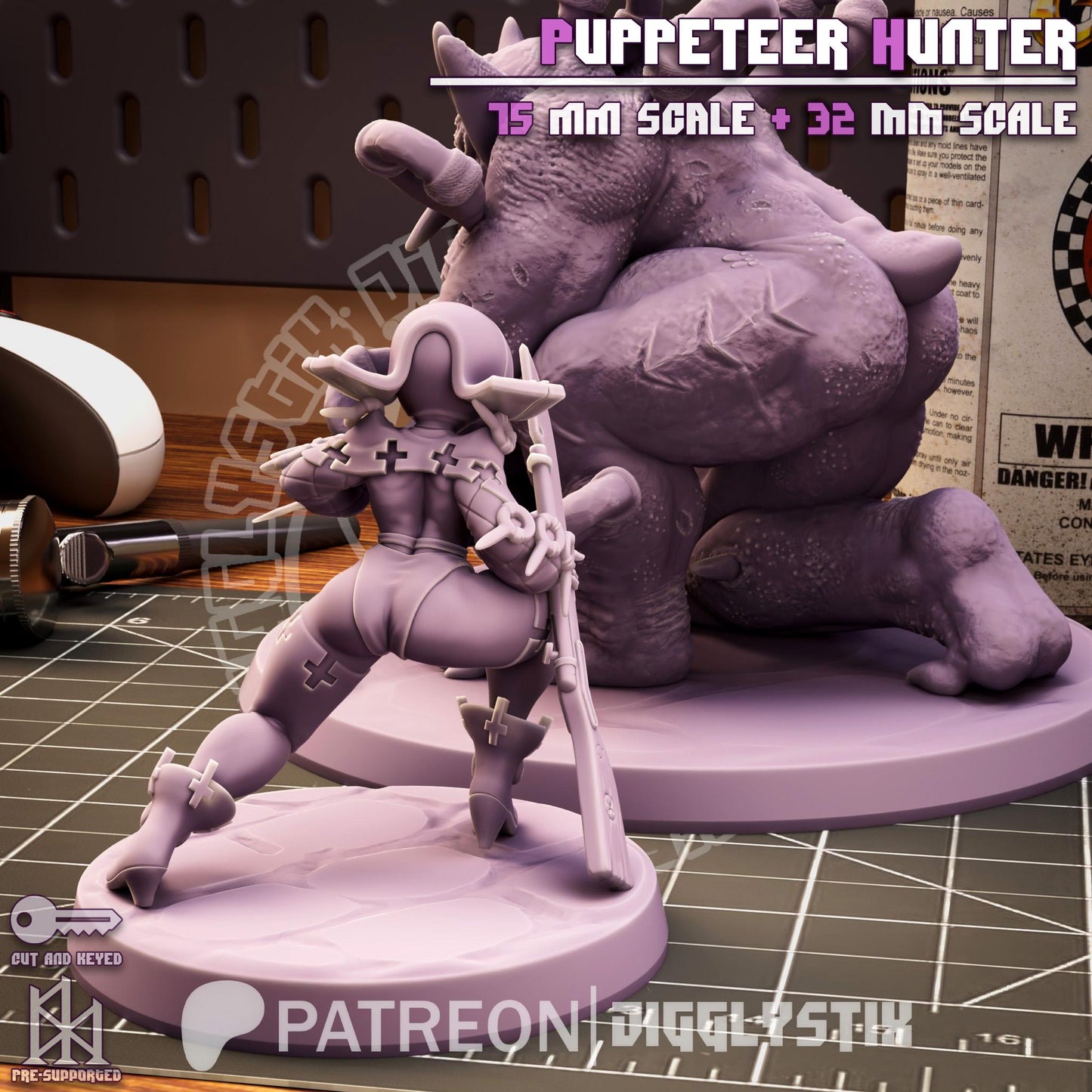 Puppeteer Hunter Miniature - by Jigglystix
