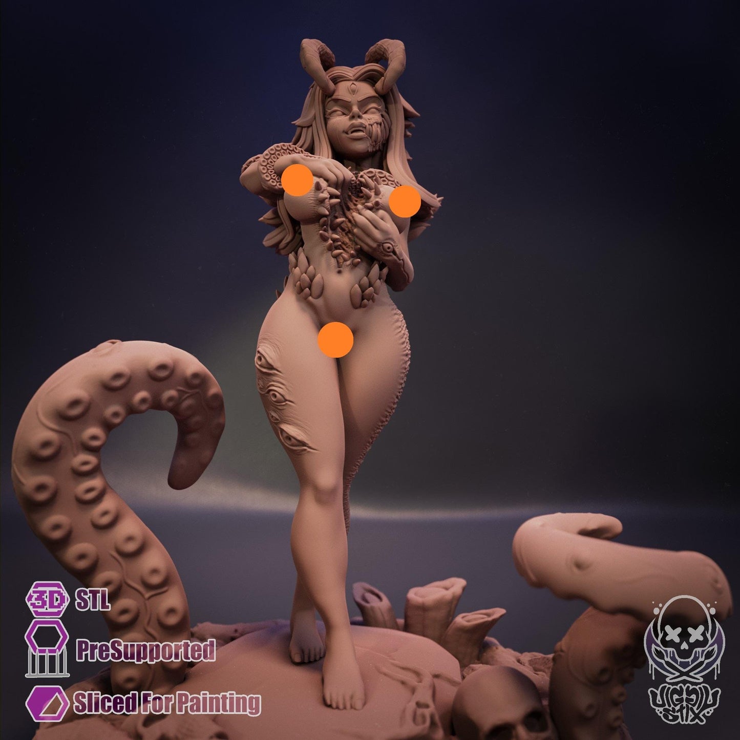Eldritch Vessel Pinup Miniature - by Jigglystix