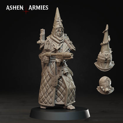 Bleeding Procession Flamethrower Miniature - Ashen Armies by Bite the Bullet