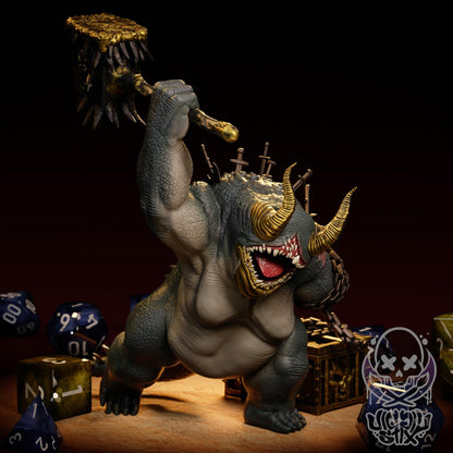 Gold Afflicted Demon Miniature - by Jigglystix