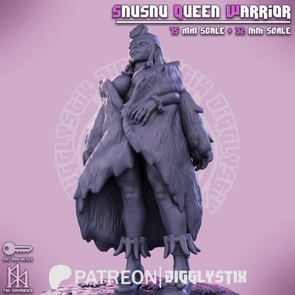 SnuSnu Queen Warrior Miniature - by Jigglystix