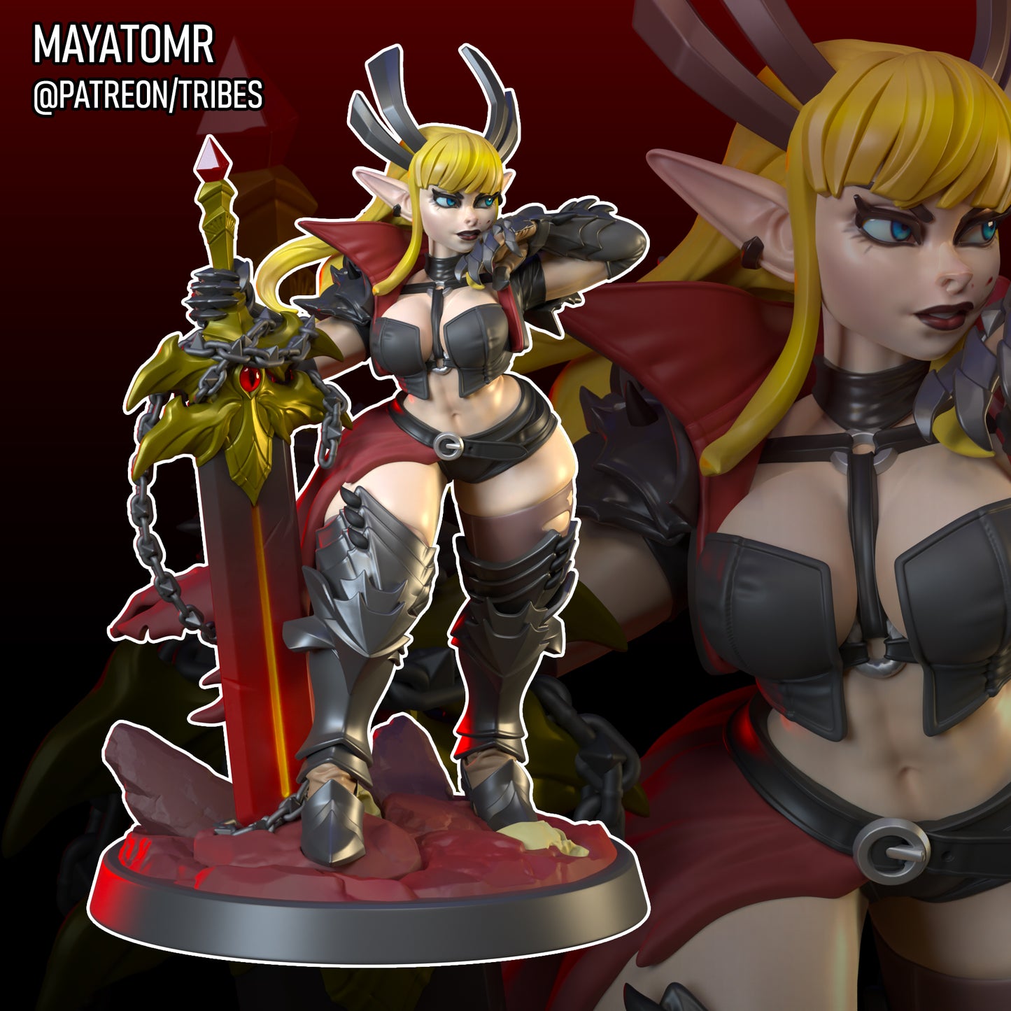 Demon Knight Elena Miniature - by Mayatomr