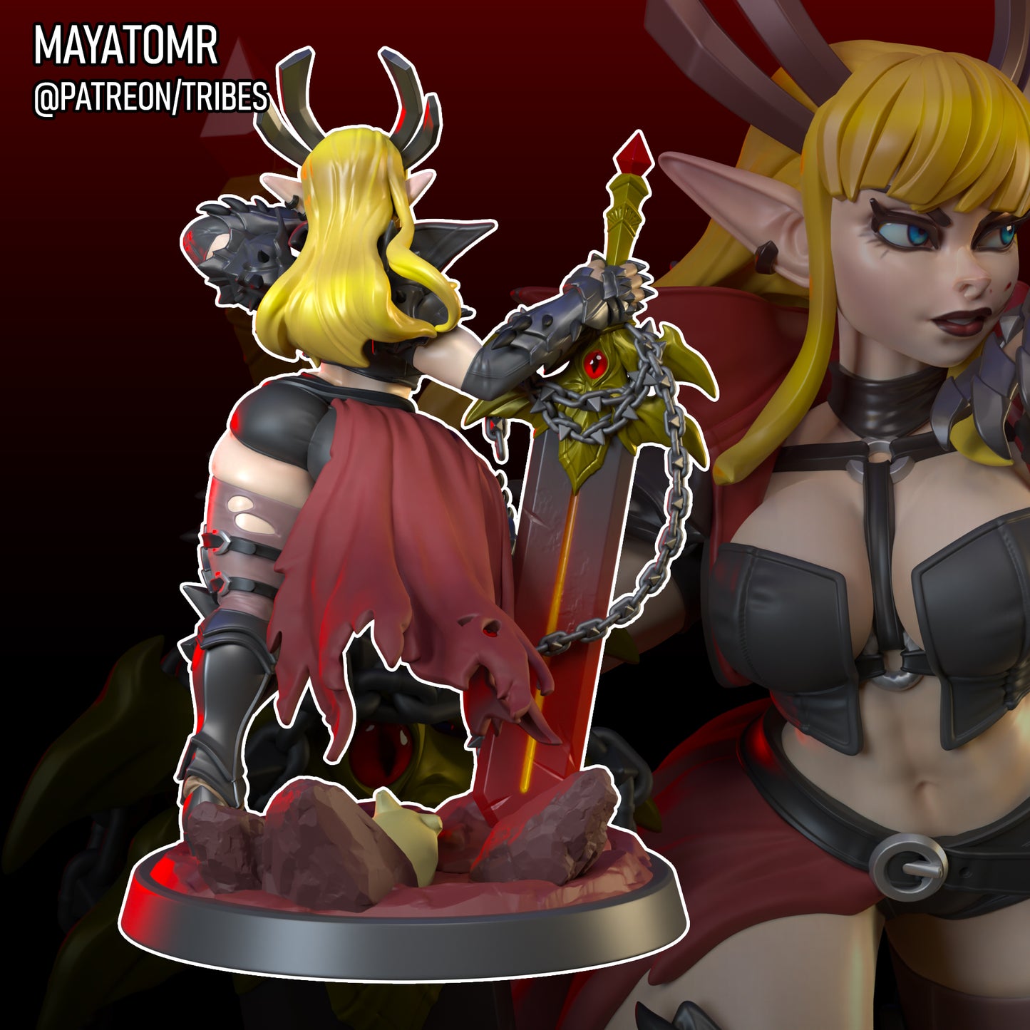 Demon Knight Elena Miniature - by Mayatomr