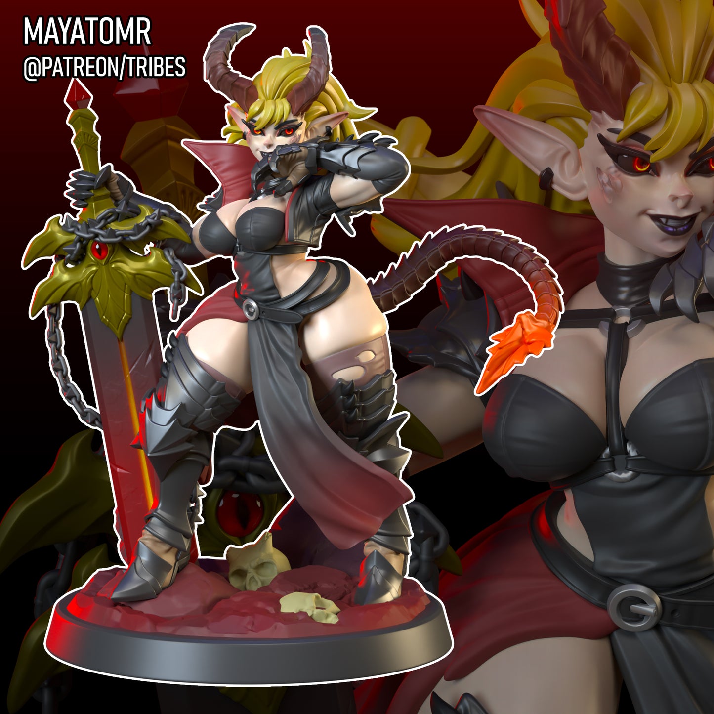 Demon Knight Elena Miniature - by Mayatomr