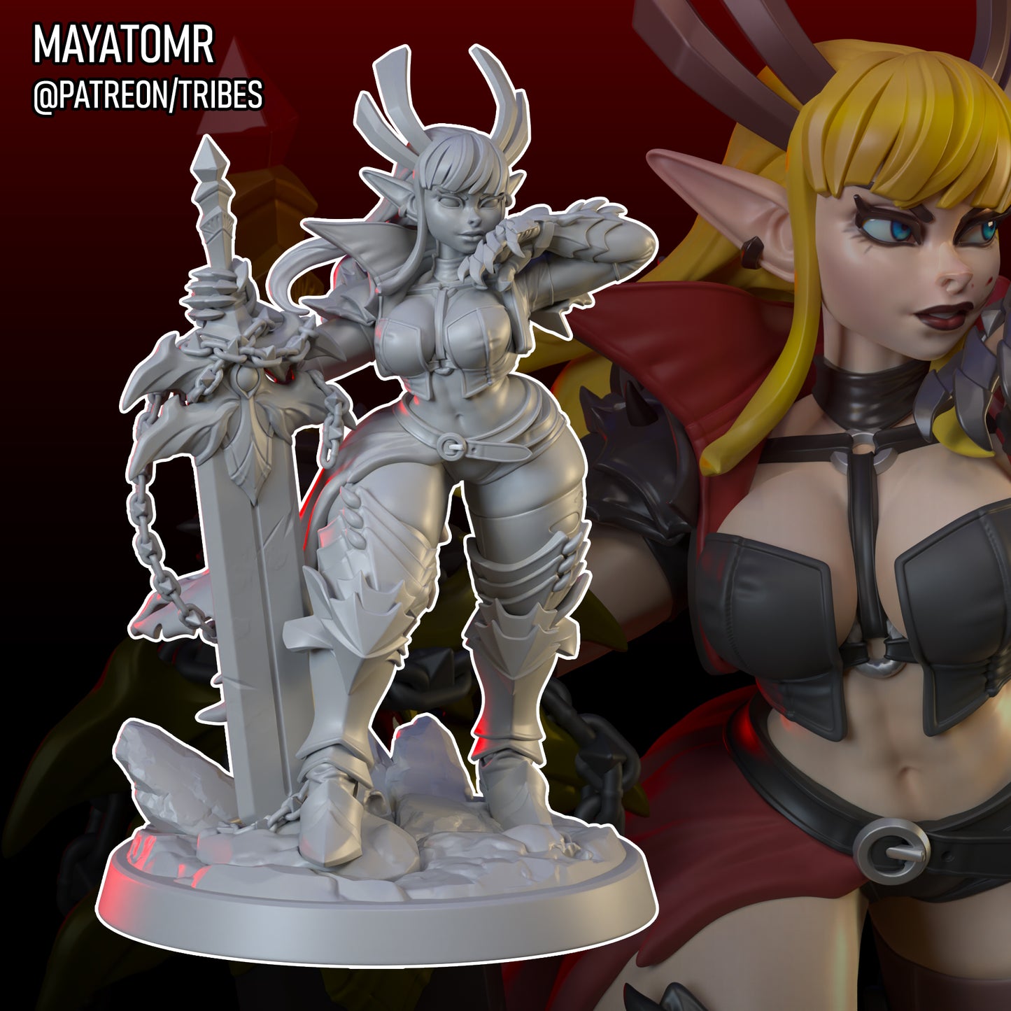 Demon Knight Elena Miniature - by Mayatomr