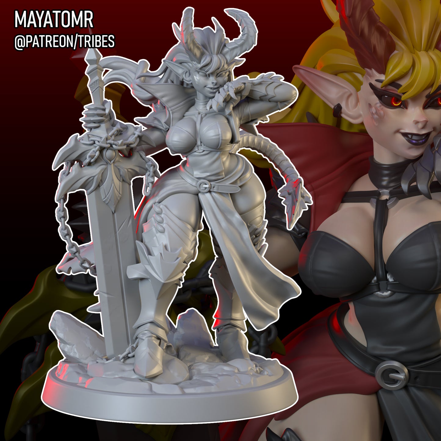 Demon Knight Elena Miniature - by Mayatomr