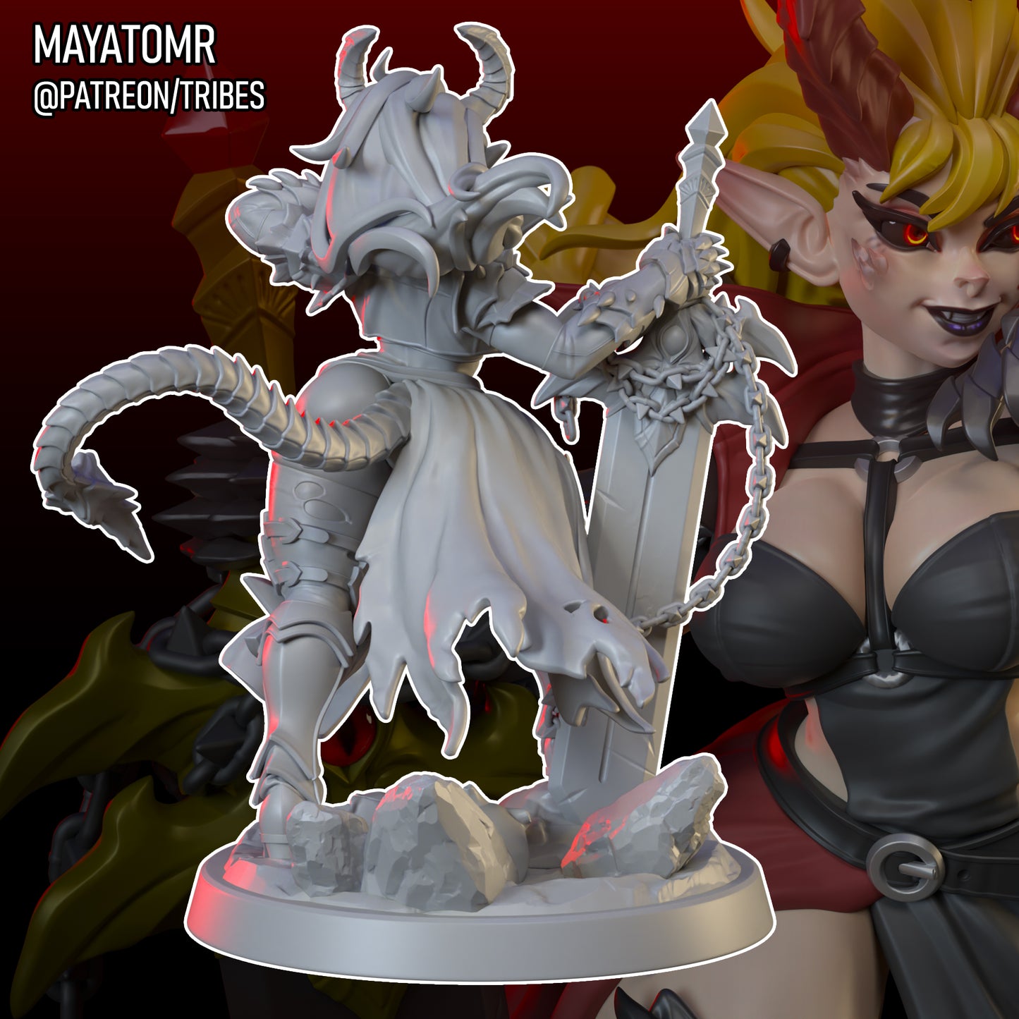 Demon Knight Elena Miniature - by Mayatomr