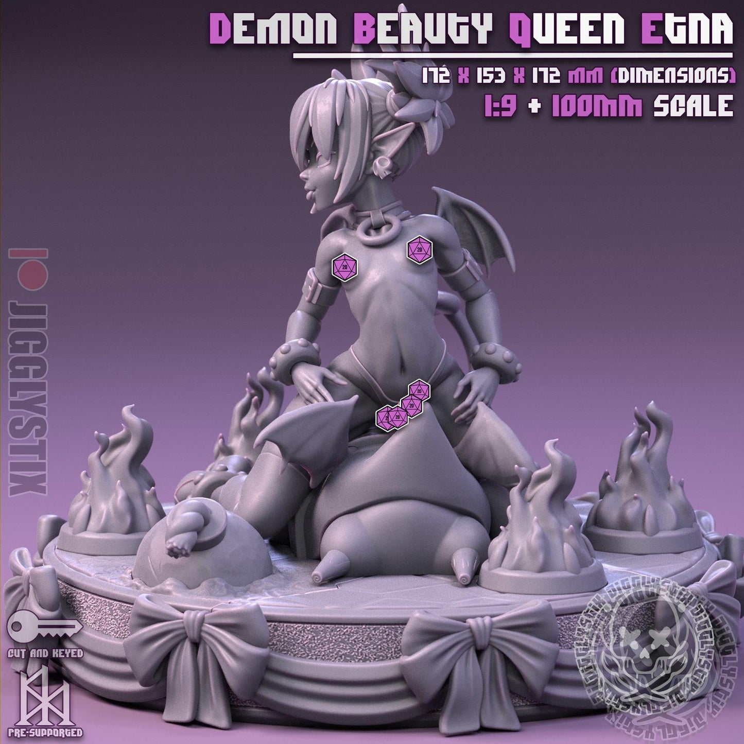 Demon Beauty Queen Etna Miniature - by Jigglystix