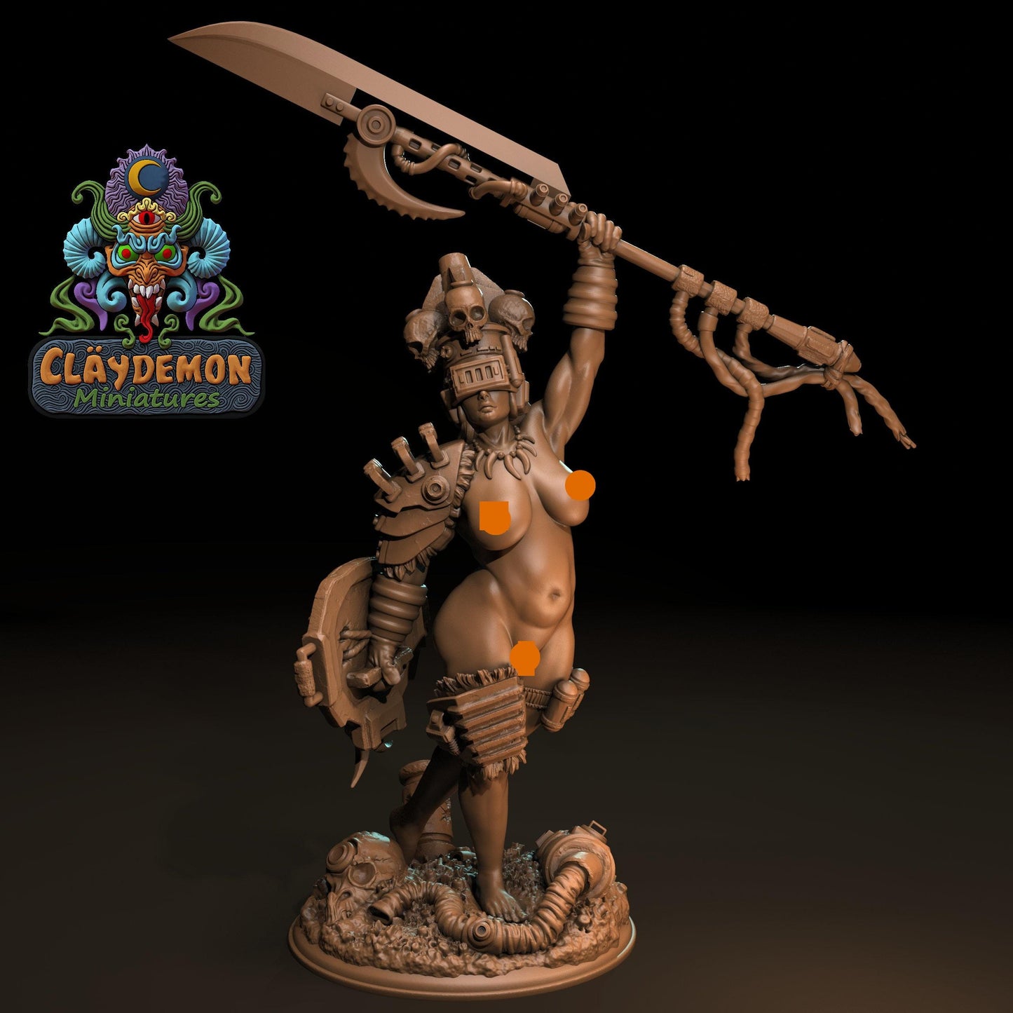 Cerise the Wasteland Champion Woman Miniature - by Claydemon Miniatures