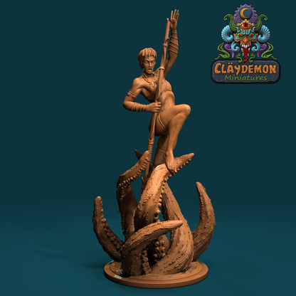 Skjorta the Seadragon Slayer Woman Miniature - by Claydemon Miniatures