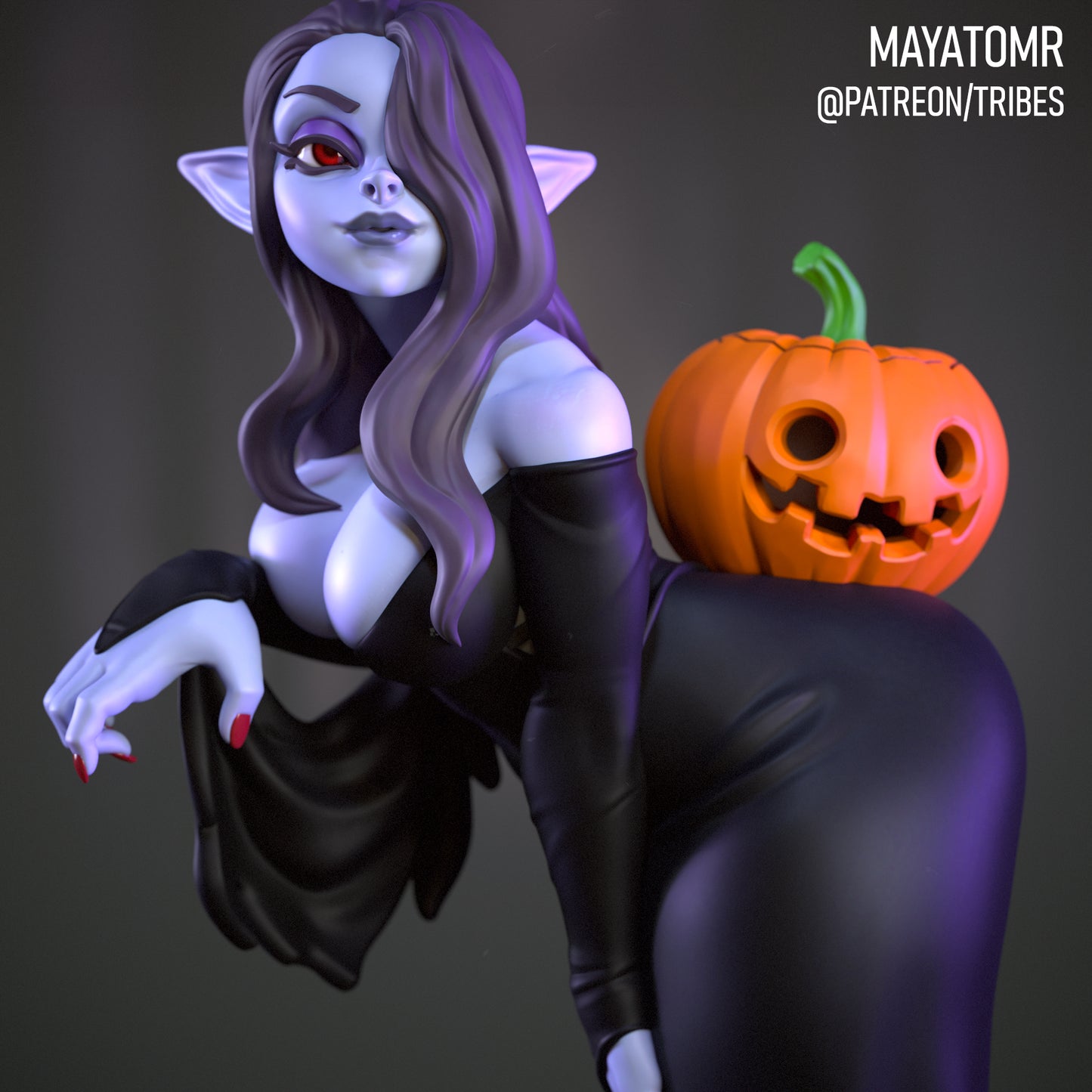 Matron Drusilla Goth Vampire Beauty Miniature - by Mayatomr