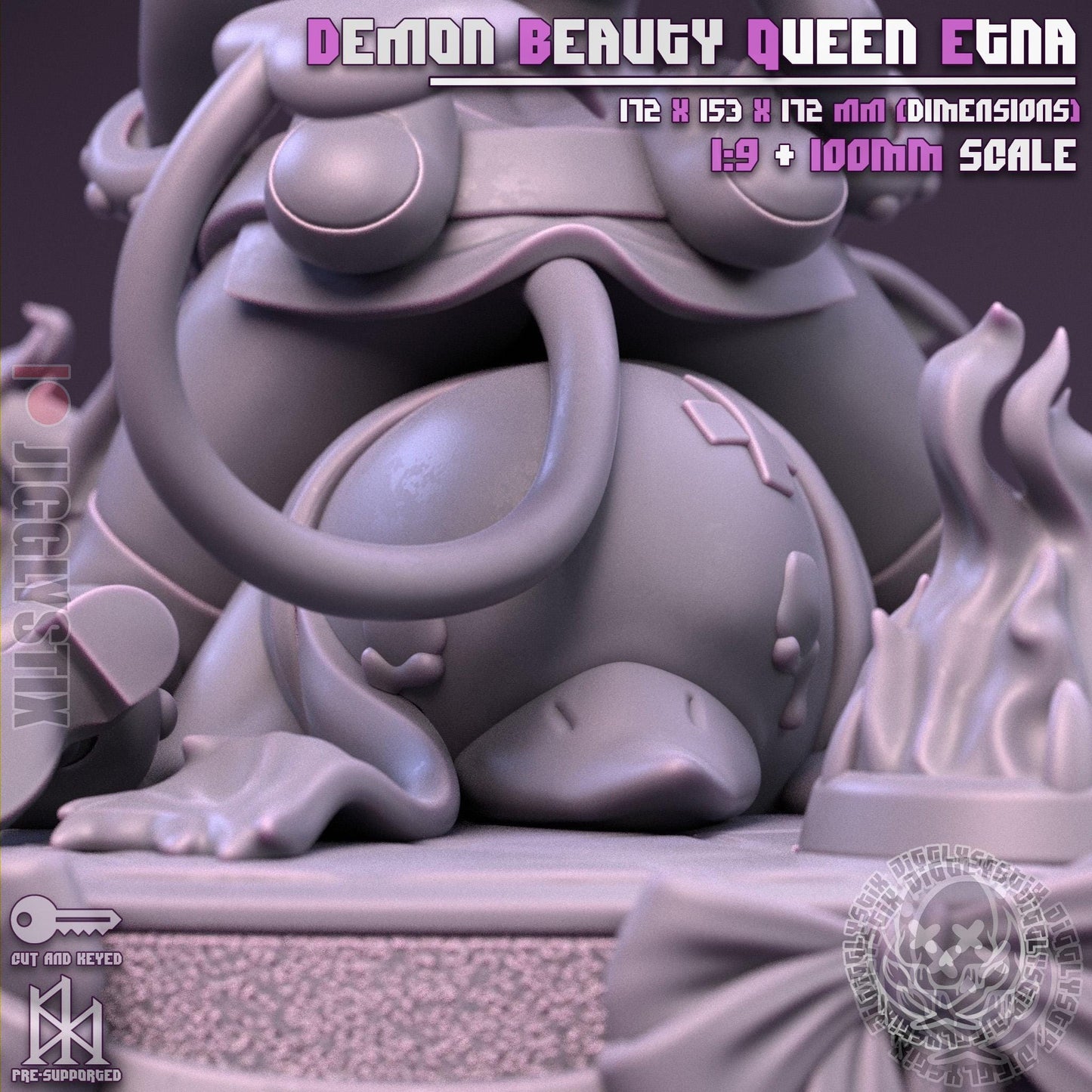 Demon Beauty Queen Etna Miniature - by Jigglystix