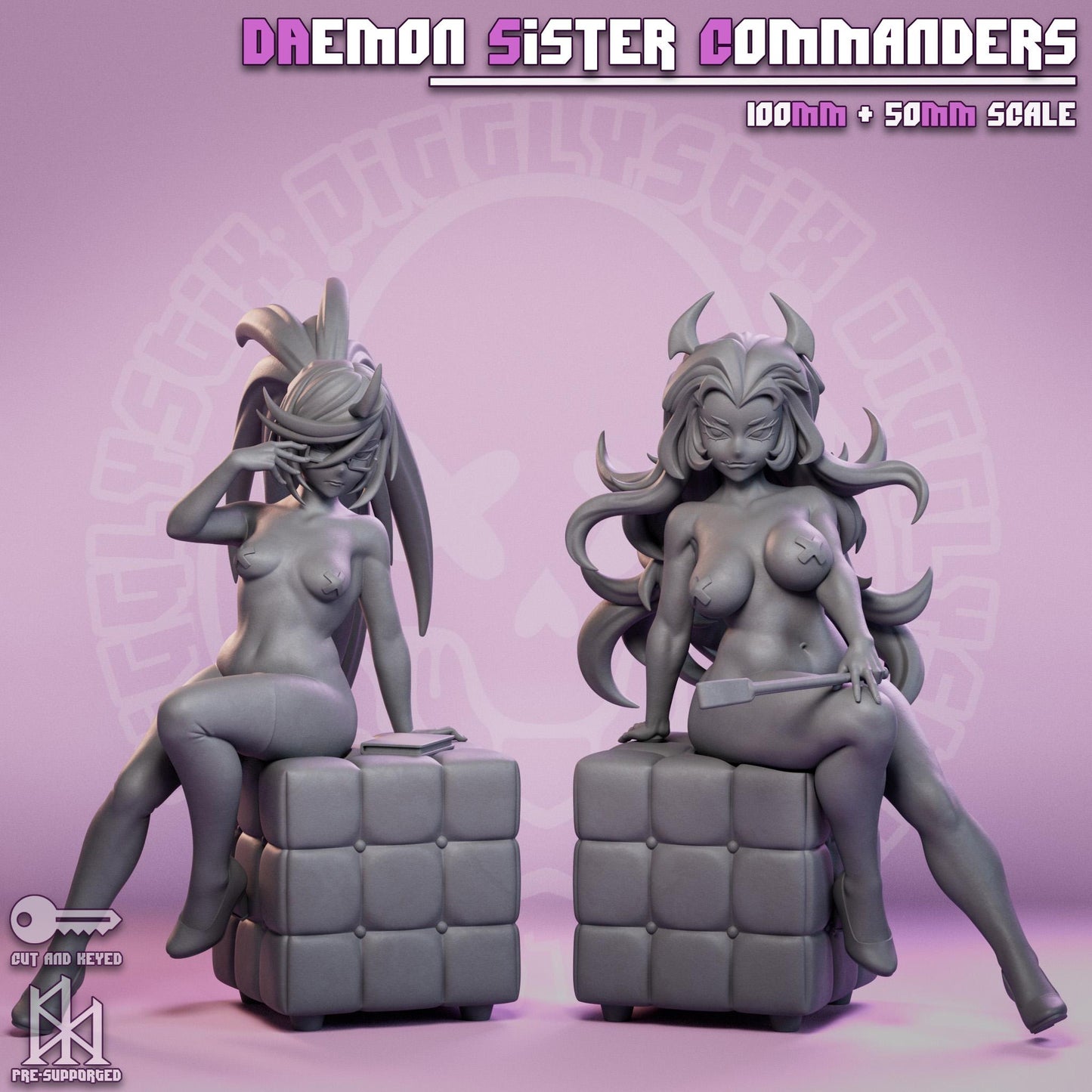 Daemon Sister Commanders Miniature - by Jigglystix