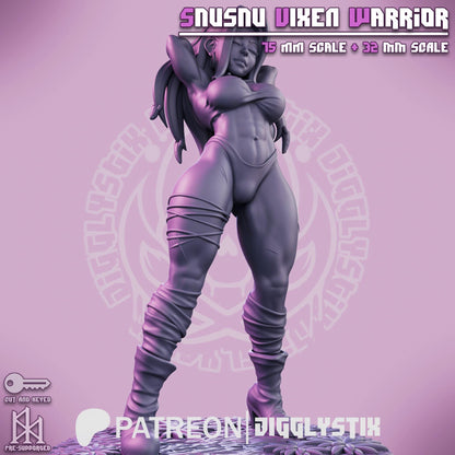 SnuSnu Vixen Warrior Miniature - by Jigglystix