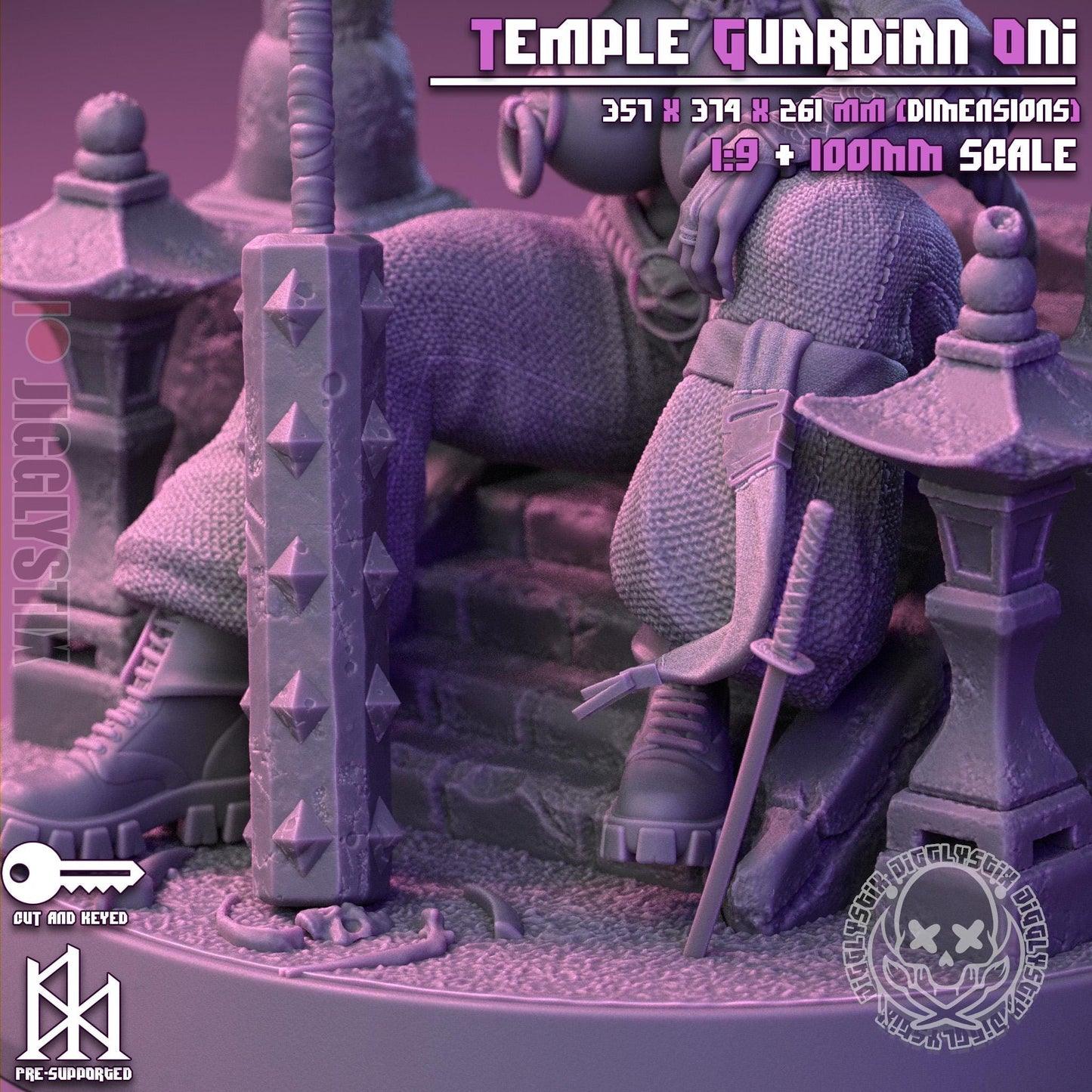 Temple Guardian Oni Miniature - by Jigglystix