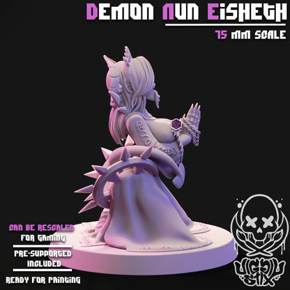 Demon Nun Eisheth Miniature - by Jigglystix