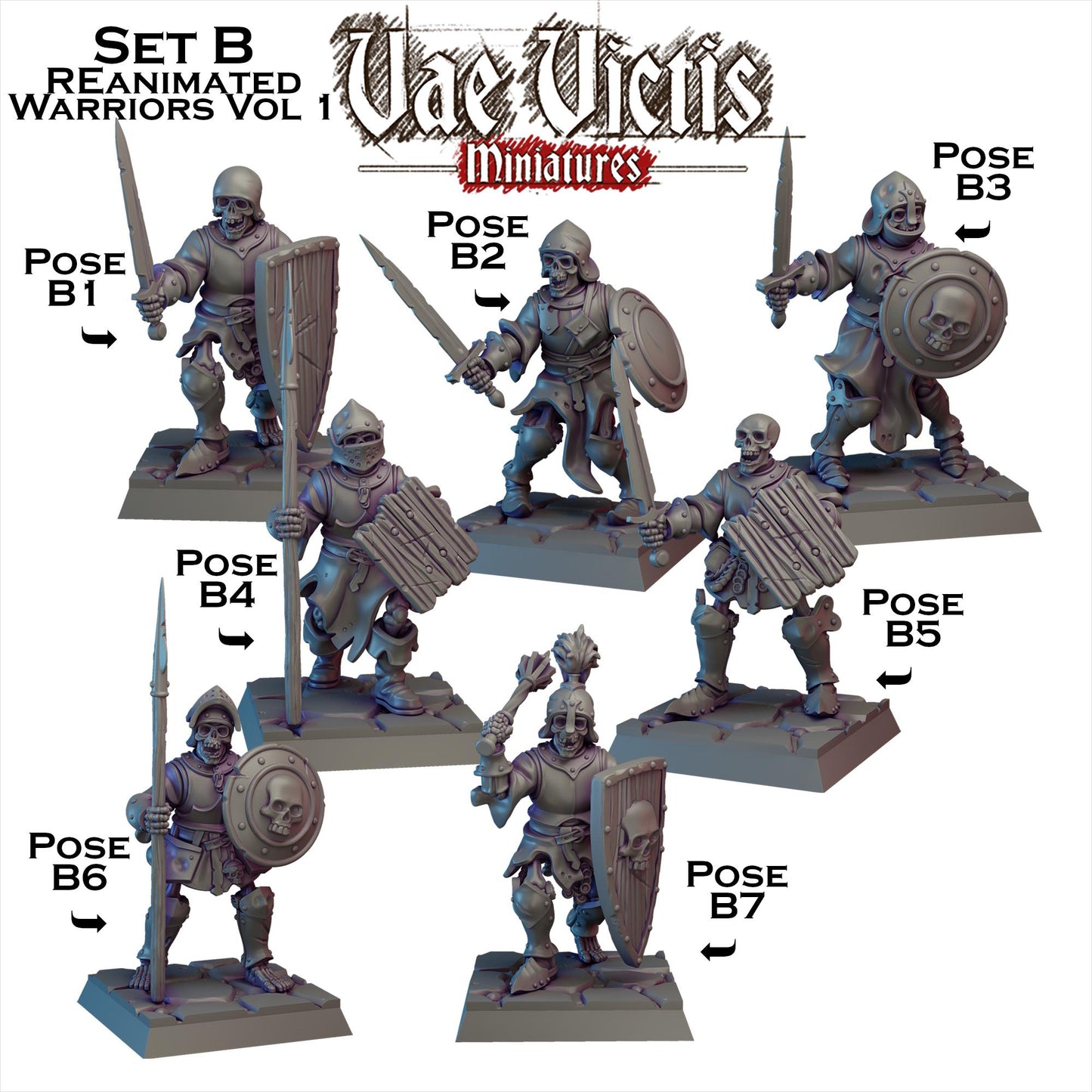 Skeleton Army Miniatures SET B - by Vae Victis Miniatures