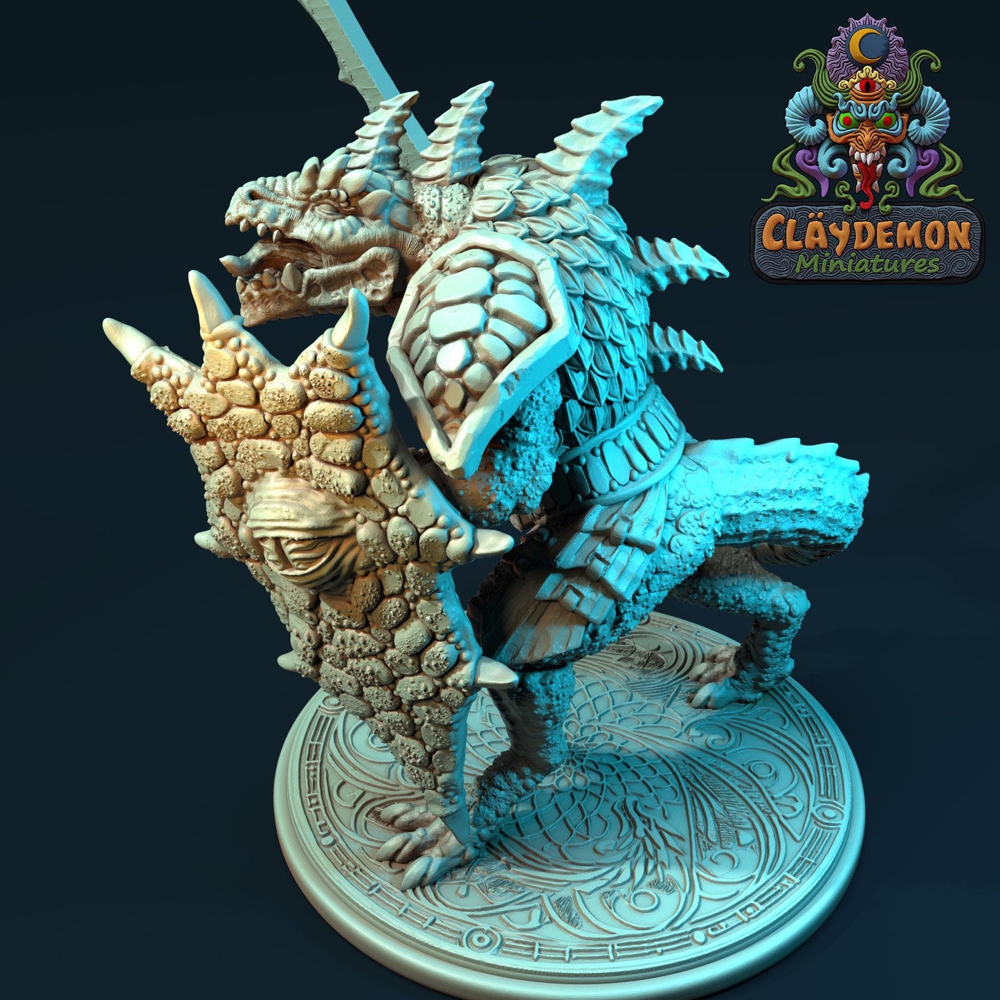 Talkorus the Dragonkin Miniature - by Claydemon Miniatures