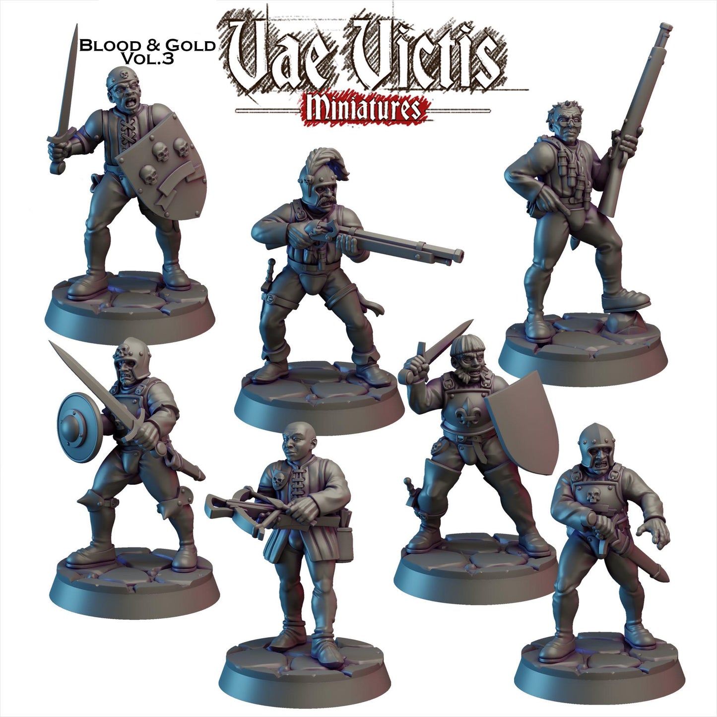Human Mercenary Warband Miniatures SET B - by Vae Victis Miniatures
