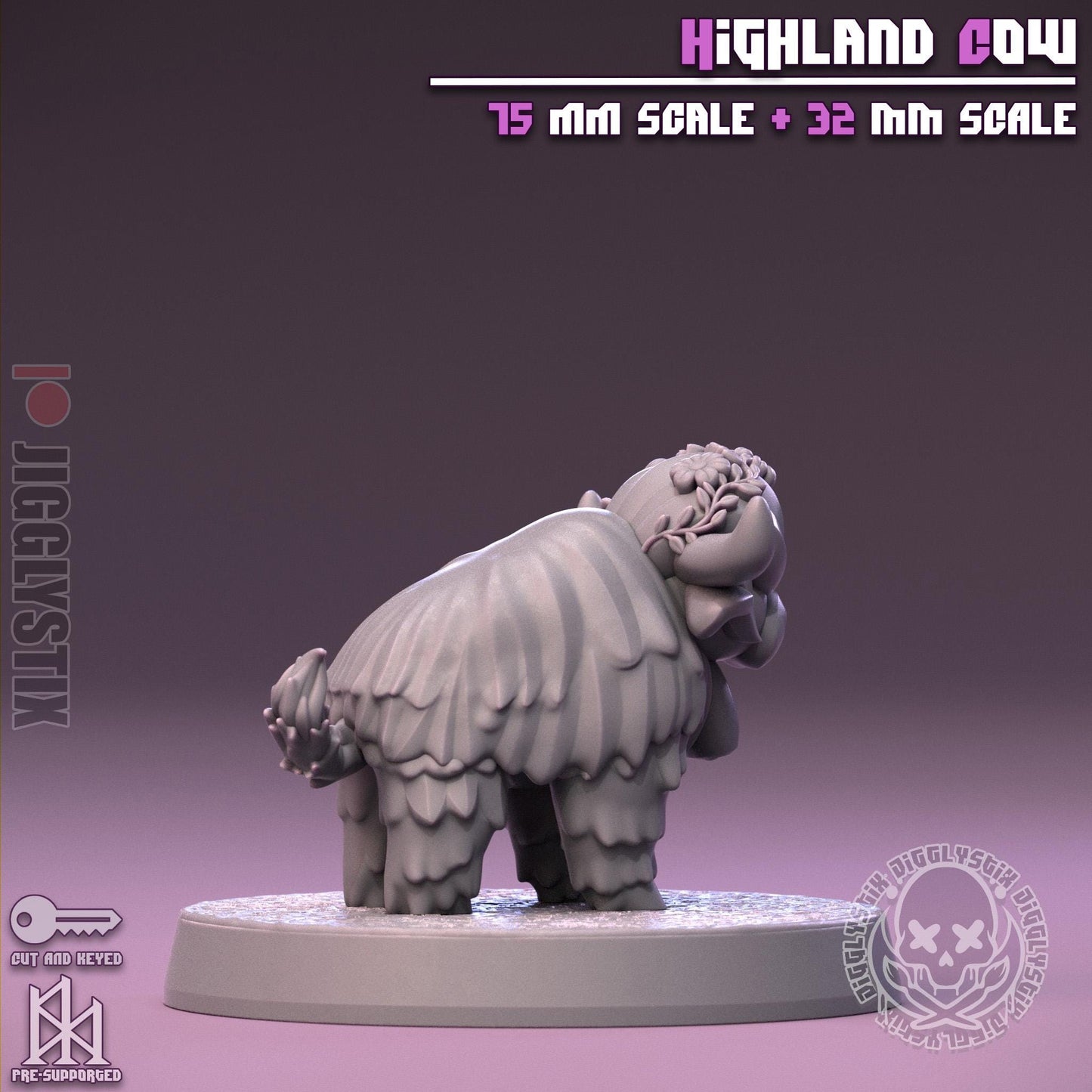 Highland Cow Miniature - by Jigglystix