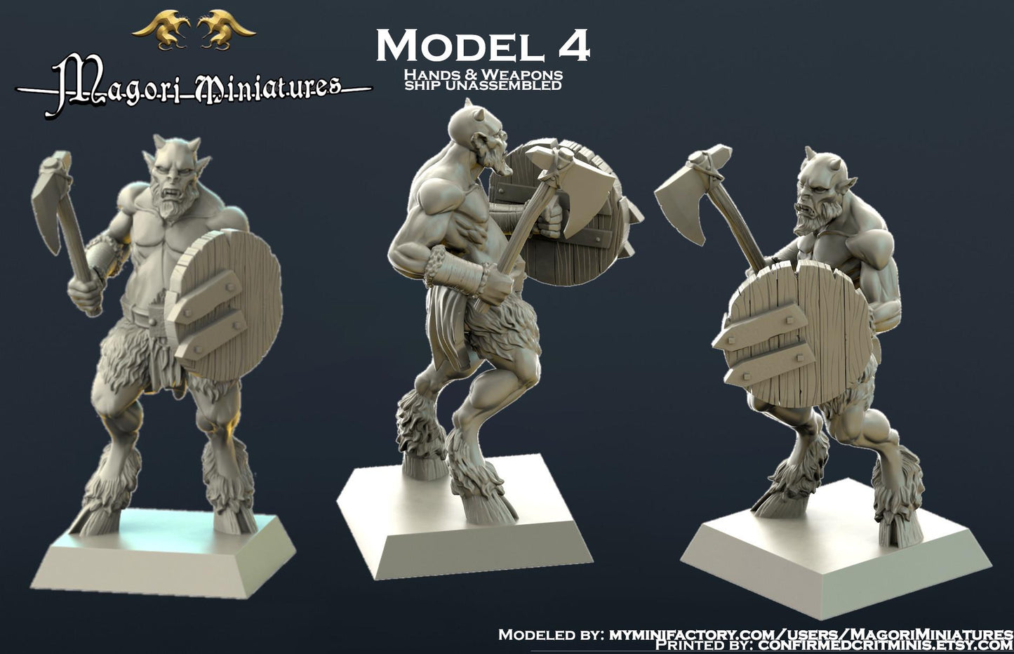 Goatman Raider Miniatures - by Magori Miniatures