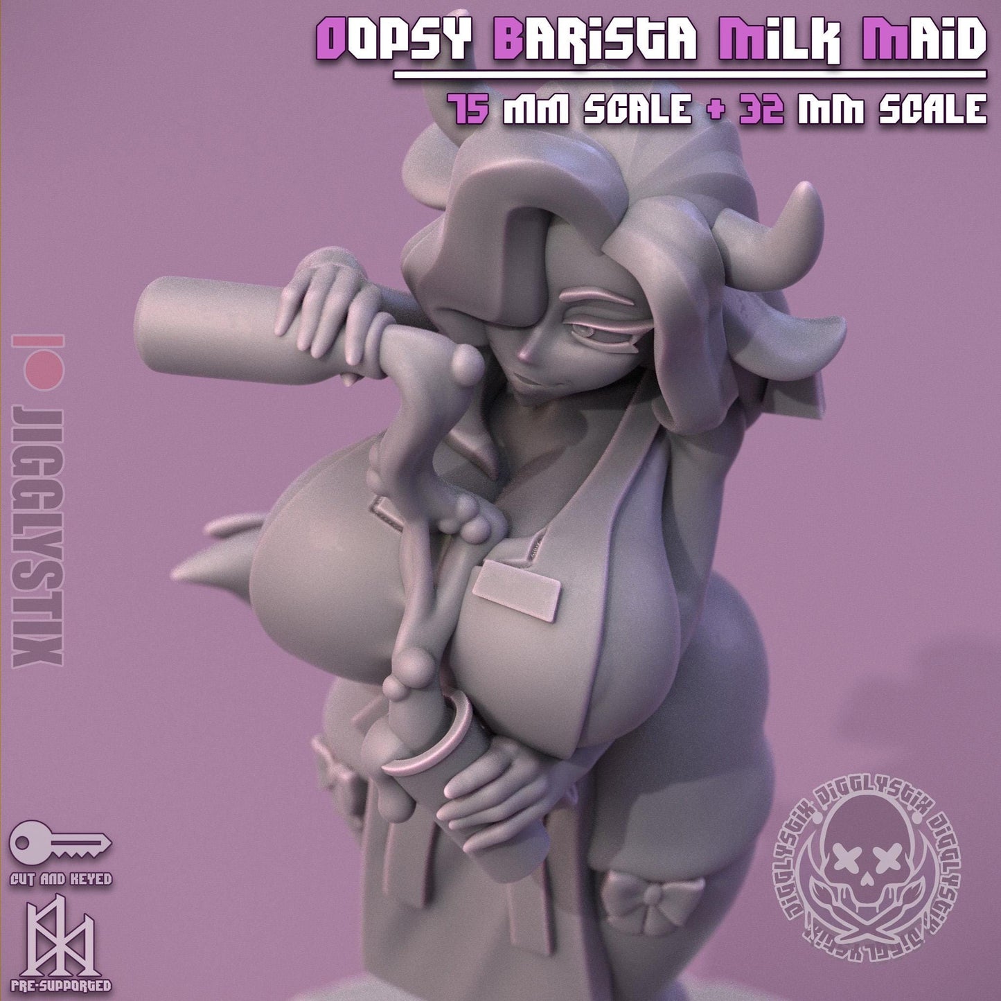 Oppsy Barista Milk Maid Miniature - by Jigglystix