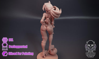 Roller Derby Peach Miniature - by Jigglystix