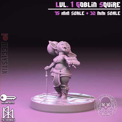 Lvl 1 Goblin Squire Miniature - by Jigglystix
