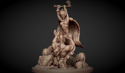 Vanathea the Deep One Slayer Miniature Miniature - by Claydemon Miniatures