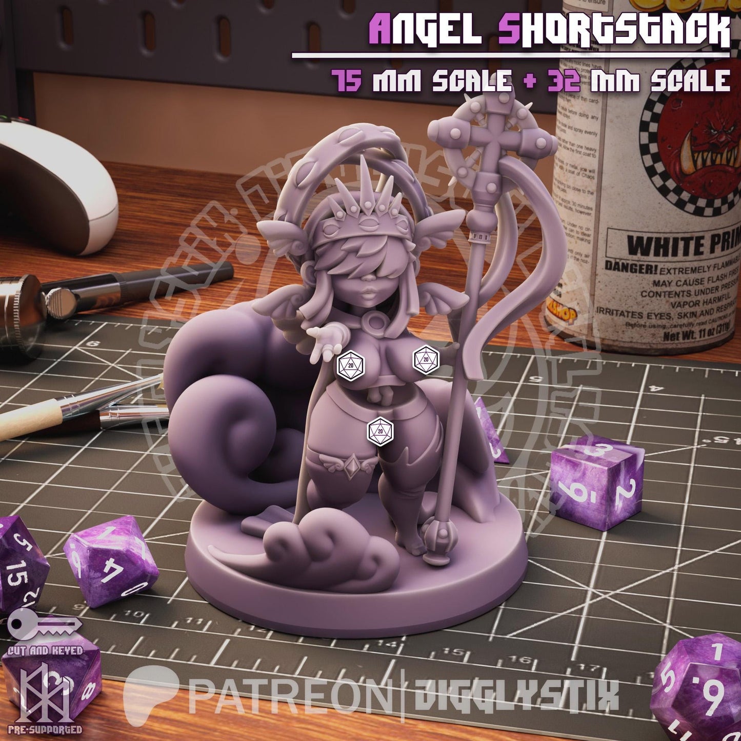 Angel Girl Shortstack Miniature - by Jigglystix