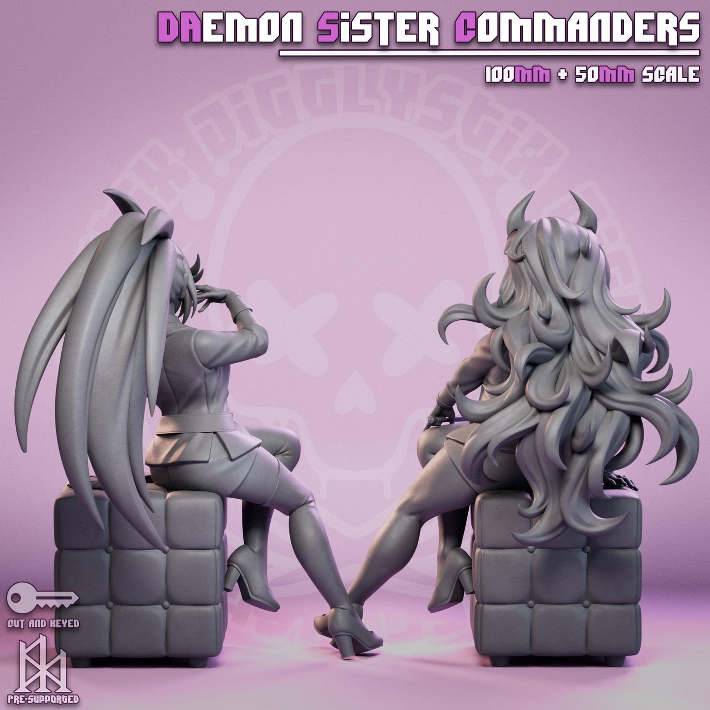 Daemon Sister Commanders Miniature - by Jigglystix