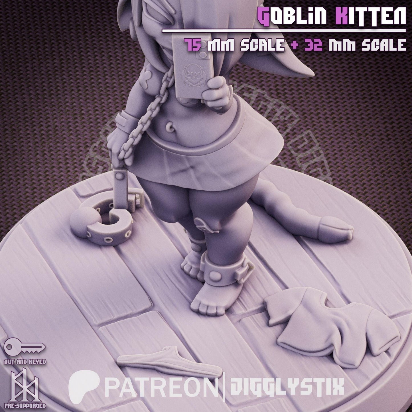 Goblin Kitten Little Miniature - by Jigglystix