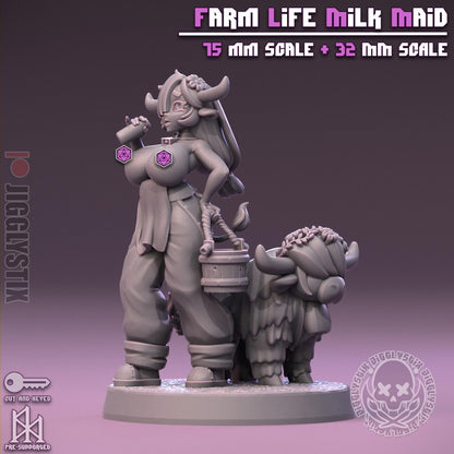 Farm Life Milk Maid Miniature - by Jigglystix