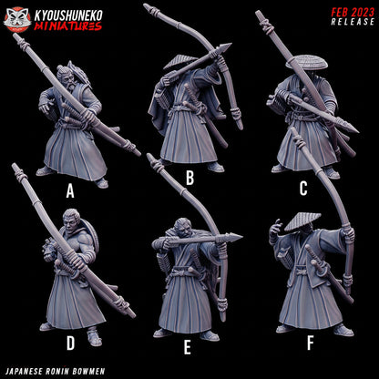 Japanese Ronin Bowmen Miniatures - by Kyoushuneko Miniatures