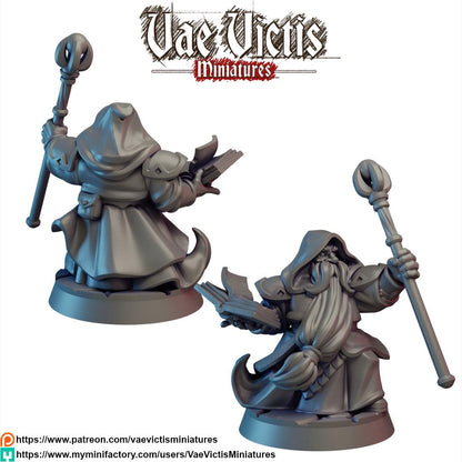 Dwarf Wizard Miniature - by Vae Victis Miniatures